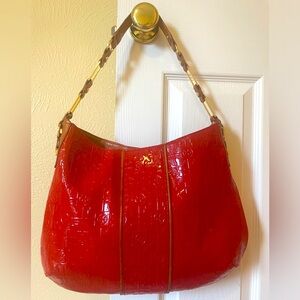 Authentic Tory Burch red handbag. EUC